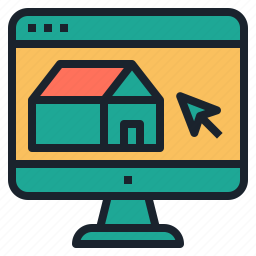 Estate, find, home, pc, real, web, website icon - Download on Iconfinder