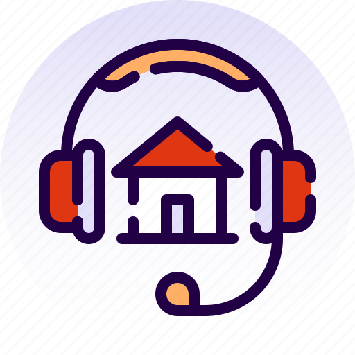 Call center, customer service, home, house, property, real estate, support icon - Download on Iconfinder