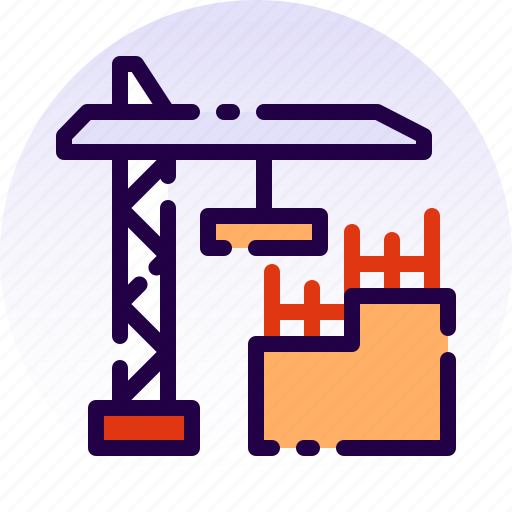 Building, construction, crane, home, house, property, real estate icon - Download on Iconfinder