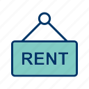 for rent, rent, sign