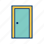 wooden door, closed door, door 