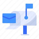 communication, inbox, letter, mail box, message, office, post