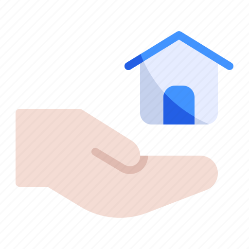 Estate, give, hand, home, house, property, real icon - Download on Iconfinder