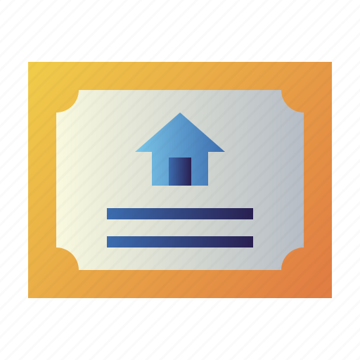 Certificate, document, home, house, license, property, real estate icon - Download on Iconfinder