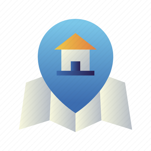 Home, house, location, map, pin, property, real estate icon - Download on Iconfinder