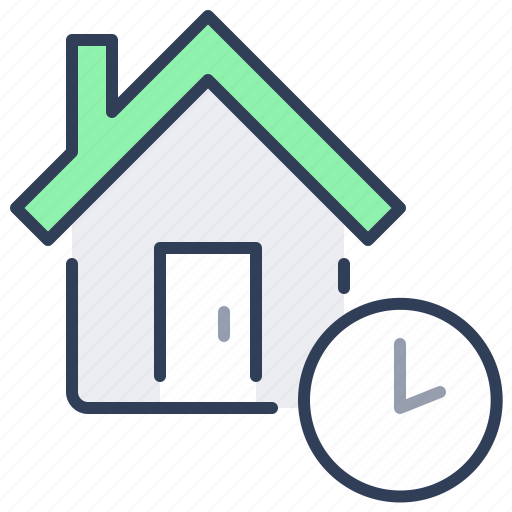 Home, daily, rent, house, timer icon - Download on Iconfinder