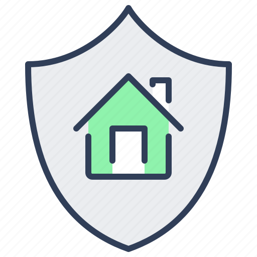 Insurance, shield, house, home, property, building icon - Download on Iconfinder