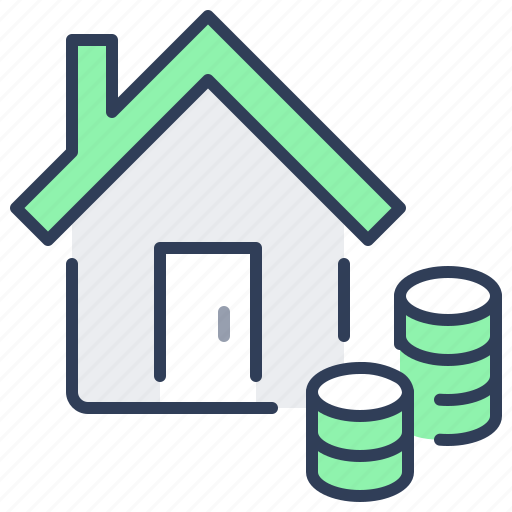 Mortgage, sale, house, home, money, coin icon - Download on Iconfinder