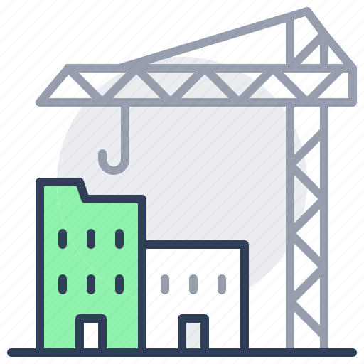 Under, construction, crane, house, home icon - Download on Iconfinder