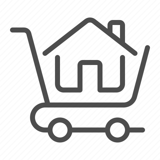 Real estate, shopping cart, house, home, buy, buying icon - Download on Iconfinder