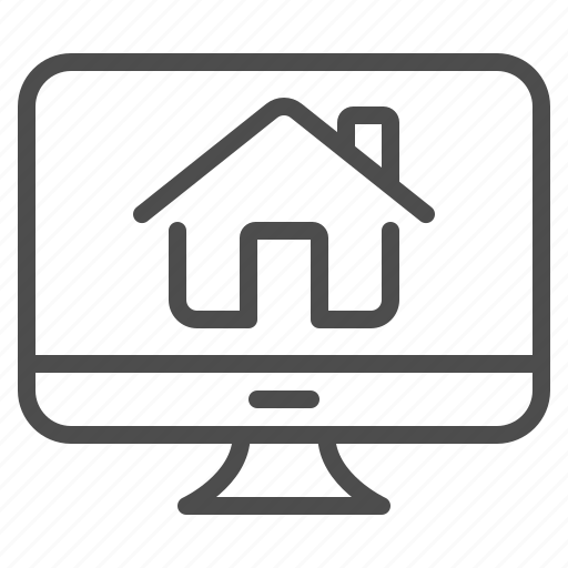 Real estate, house, home, smart home, computer, online icon - Download on Iconfinder