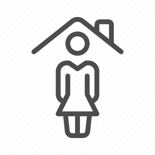 Real estate, realtor, home owner, woman, roof icon - Download on Iconfinder
