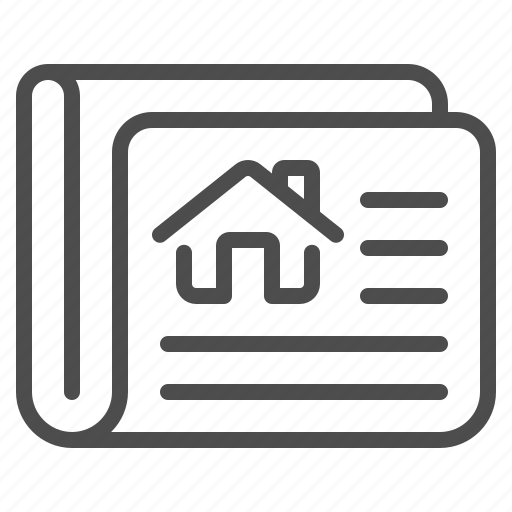 News, newspaper, house, home, real estate, listings icon - Download on Iconfinder