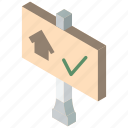building, iso, isometric, real estate, sign, sold
