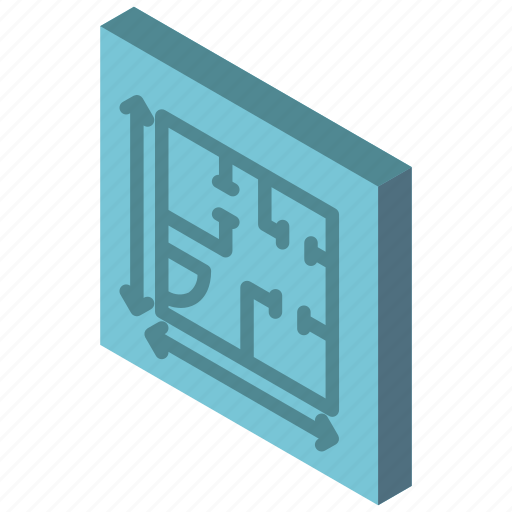 Blueprint, building, house, iso, isometric, real estate icon - Download on Iconfinder