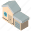 building, garage, houses, iso, isometric, real estate 