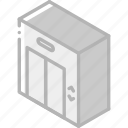 building, elevator, iso, isometric, real estate