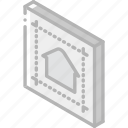 blueprint, building, house, iso, isometric, real estate