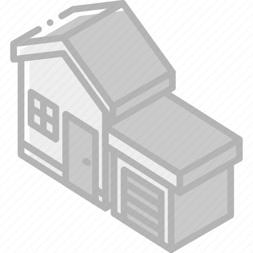 Building, garage, houses, iso, isometric, real estate icon - Download on Iconfinder