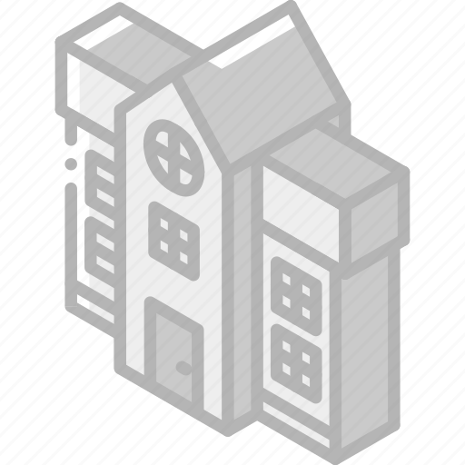 Building, iso, isometric, mansion, real estate icon - Download on Iconfinder