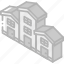 building, houses, iso, isometric, real estate 