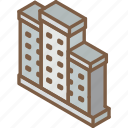 appartments, building, iso, isometric, real estate