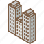 appartments, building, iso, isometric, real estate 