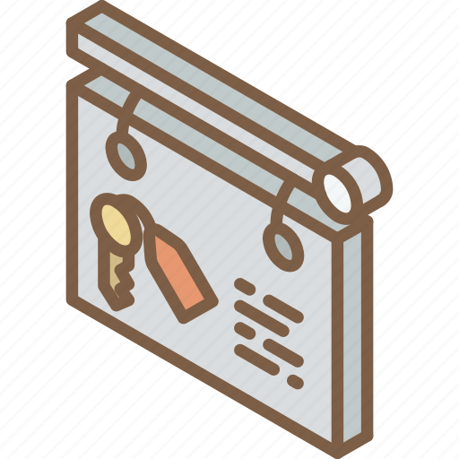 Building, iso, isometric, keys, real estate, sign icon - Download on Iconfinder