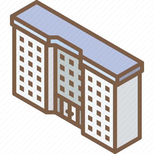 Appartment, building, complex, iso, isometric, real estate icon - Download on Iconfinder