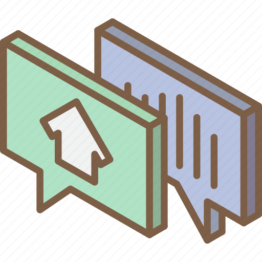 Building, conversation, house, iso, isometric, real estate icon - Download on Iconfinder