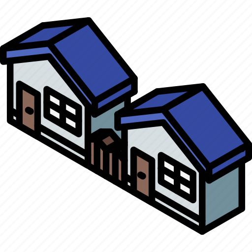 Building, houses, iso, isometric, real estate icon - Download on Iconfinder