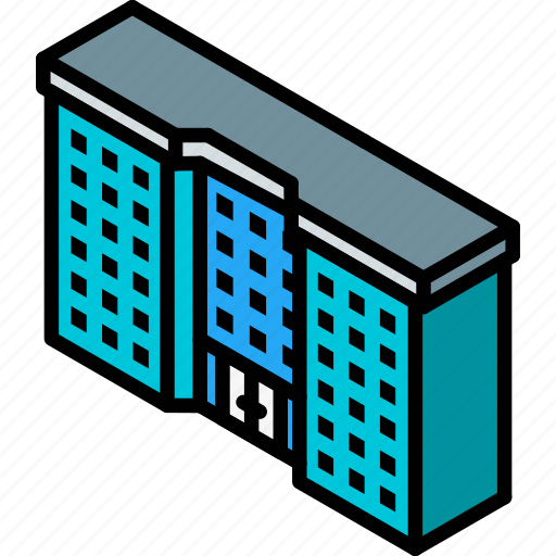 Appartment, building, complex, iso, isometric, real estate icon - Download on Iconfinder