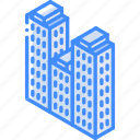 appartments, building, iso, isometric, real estate