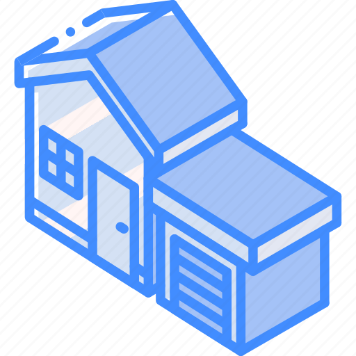 Building, garage, houses, iso, isometric, real estate icon - Download on Iconfinder