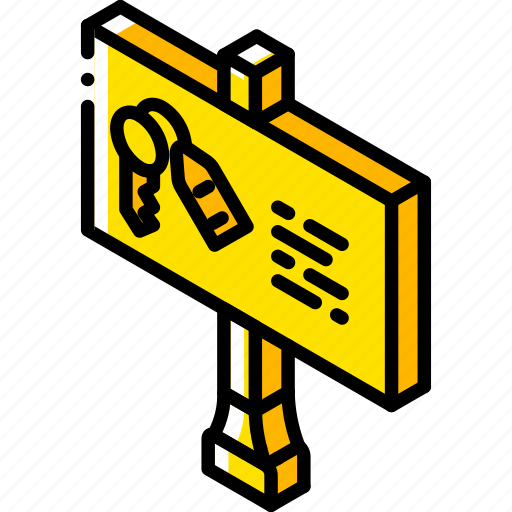 Building, iso, isometric, key, real estate, sign icon - Download on Iconfinder