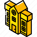 building, iso, isometric, mansion, real estate