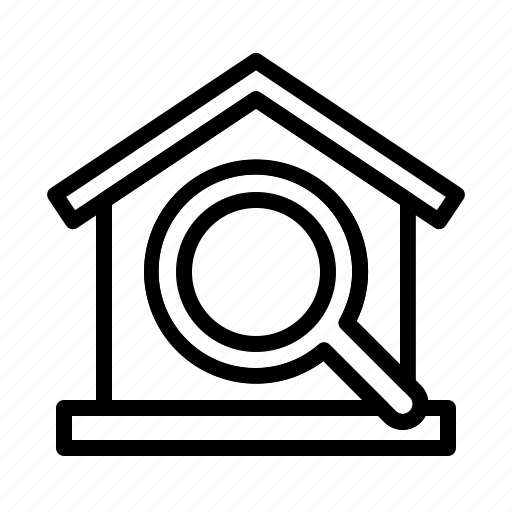 Explore, home, house, house search, magnifier, property, real estate icon - Download on Iconfinder
