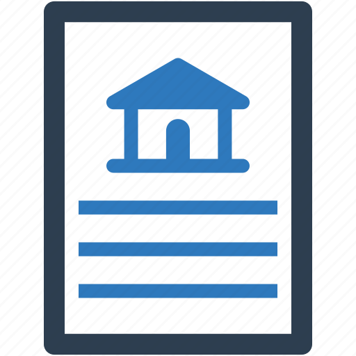 Contract, document, file, house, property icon - Download on Iconfinder
