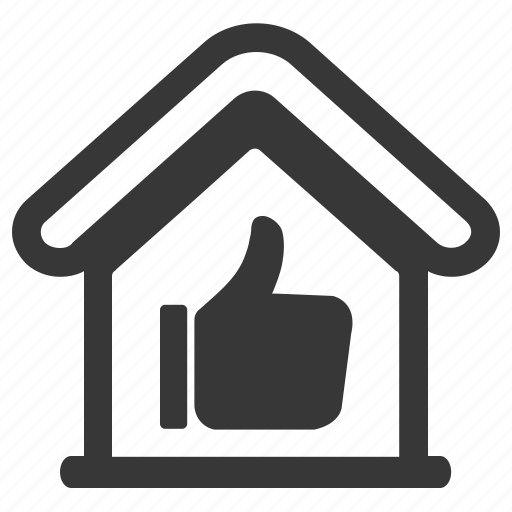 Building, home, house, like, property, thumb up icon - Download on Iconfinder