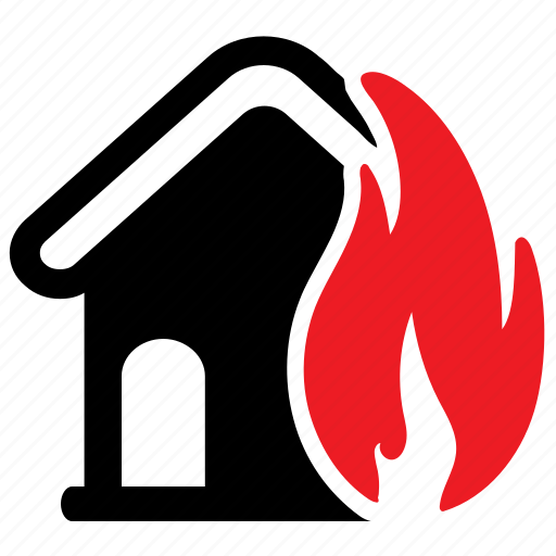 Fire, flame, home insurance, house icon - Download on Iconfinder