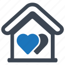 apartment, favourite, heart, home, house, interface