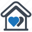 apartment, favourite, heart, home, house, interface 