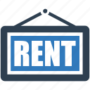 house, real estate, rent home, rent sign