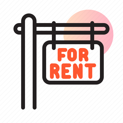 For rent, home, house, property, real estate, rent, sign icon - Download on Iconfinder