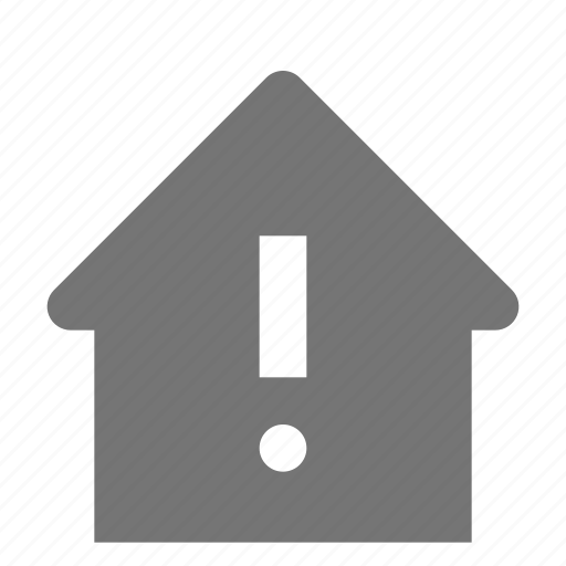 Alert, error, exclamation, home, house, real estate icon - Download on Iconfinder
