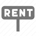rent, sign, real estate