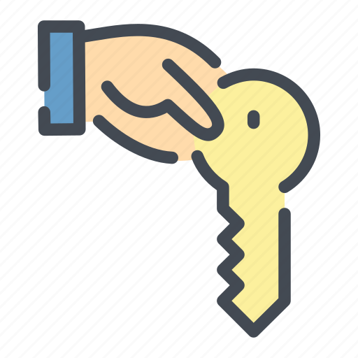 Hand, hold, house, key, own, owner icon - Download on Iconfinder