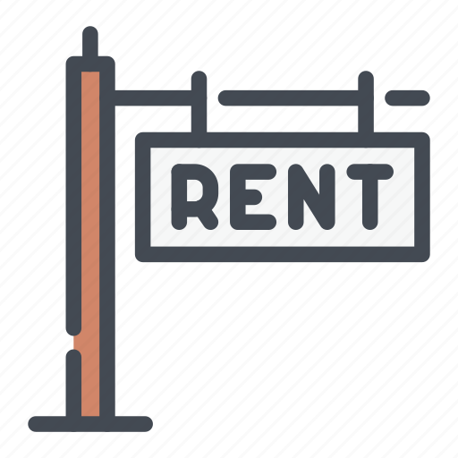 Estate, house, real, rent, road, sign icon - Download on Iconfinder