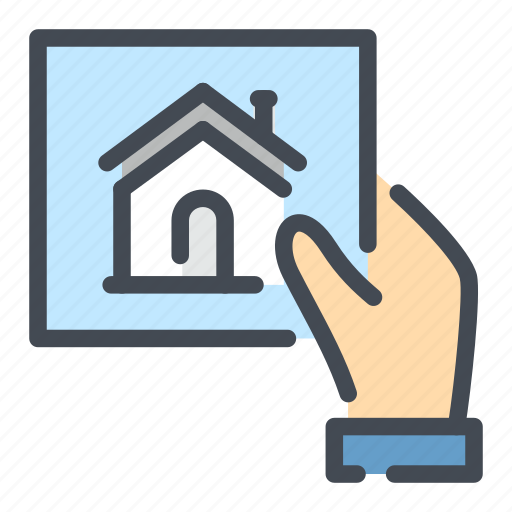 Building, doc, document, hand, hold, house icon - Download on Iconfinder