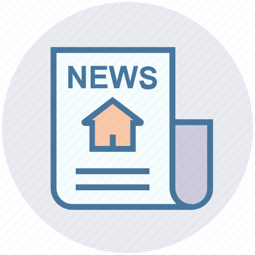 Building, home, house, newspaper, paper, property, real estate icon - Download on Iconfinder